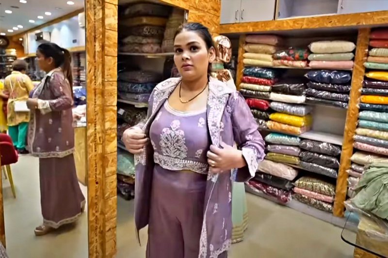screenshot of payal malik's shopping vlog video from their youtube channel